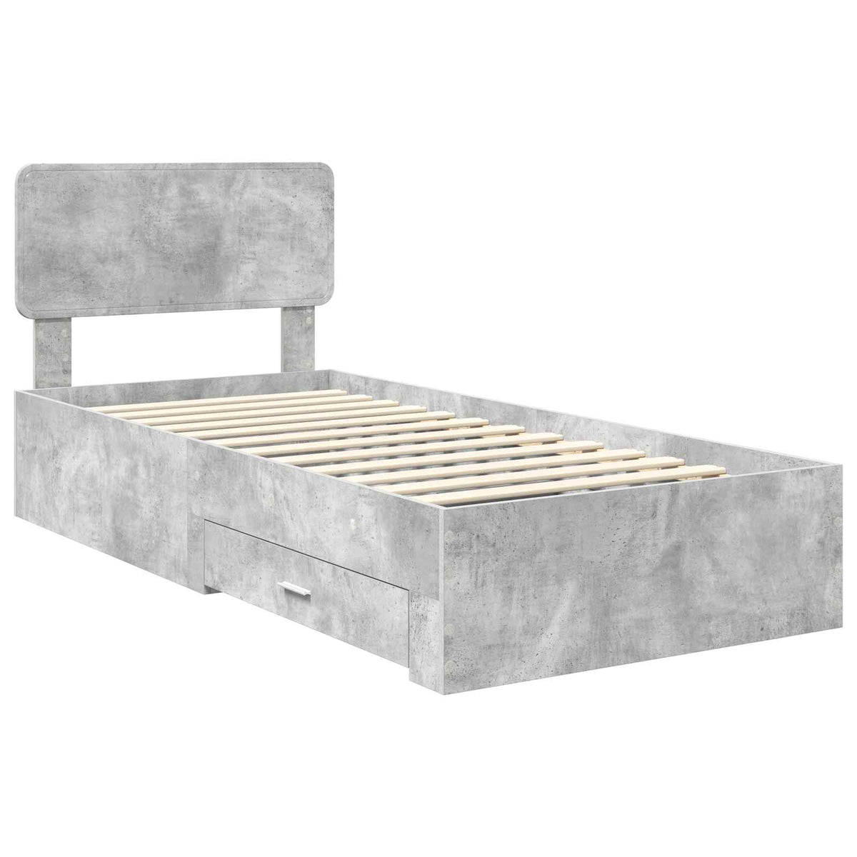 Krevetna konstrukcija s ladicama Betonski sivi 100 x 200 cm