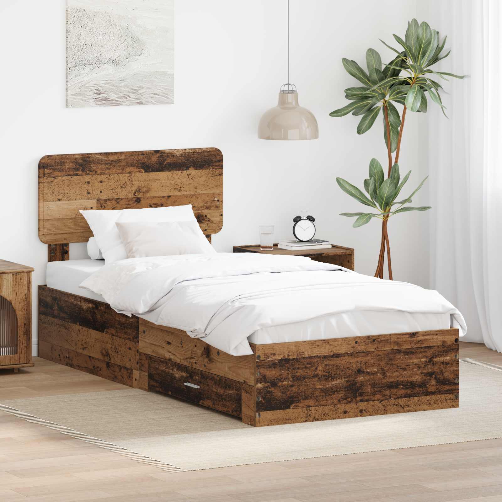 Krevetna konstrukcija Staro drvo 90 x 200 cm Konstruirano drvo