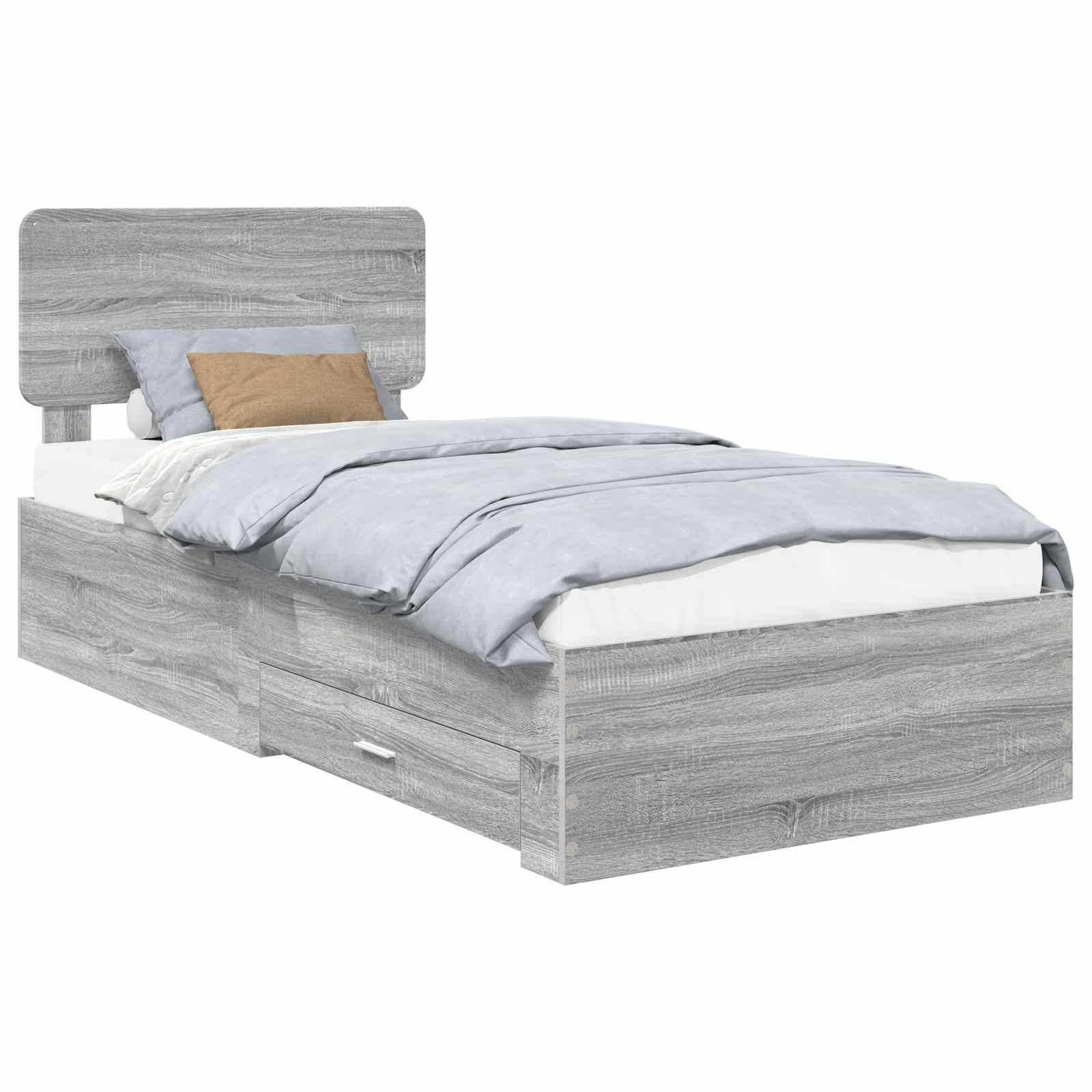 Krevetna konstrukcija Siva Sonoma 75 x 190 cm Konstruirano drvo