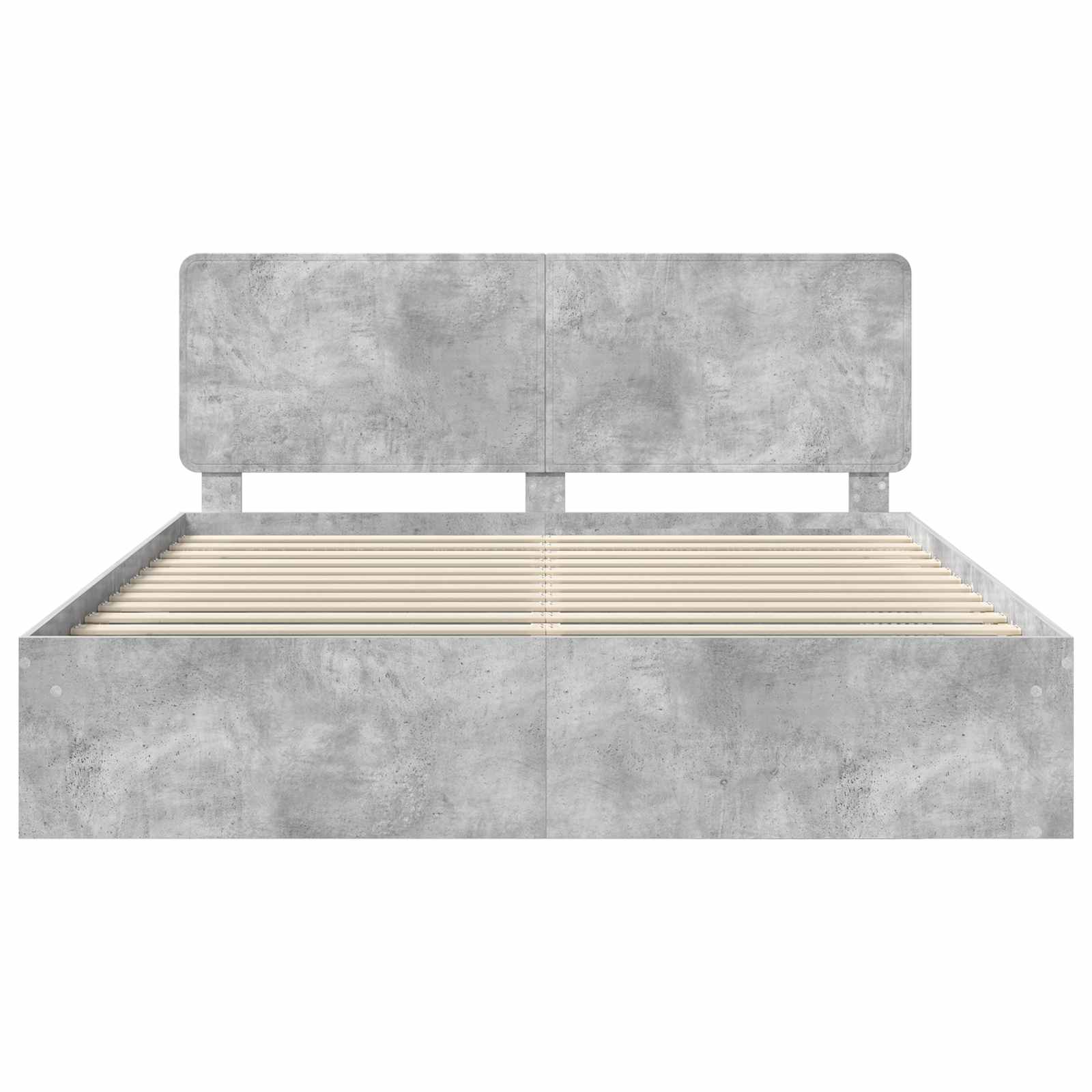 Krevetna konstrukcija Beton 180 x 200 cm Čvrsto borovo drvo