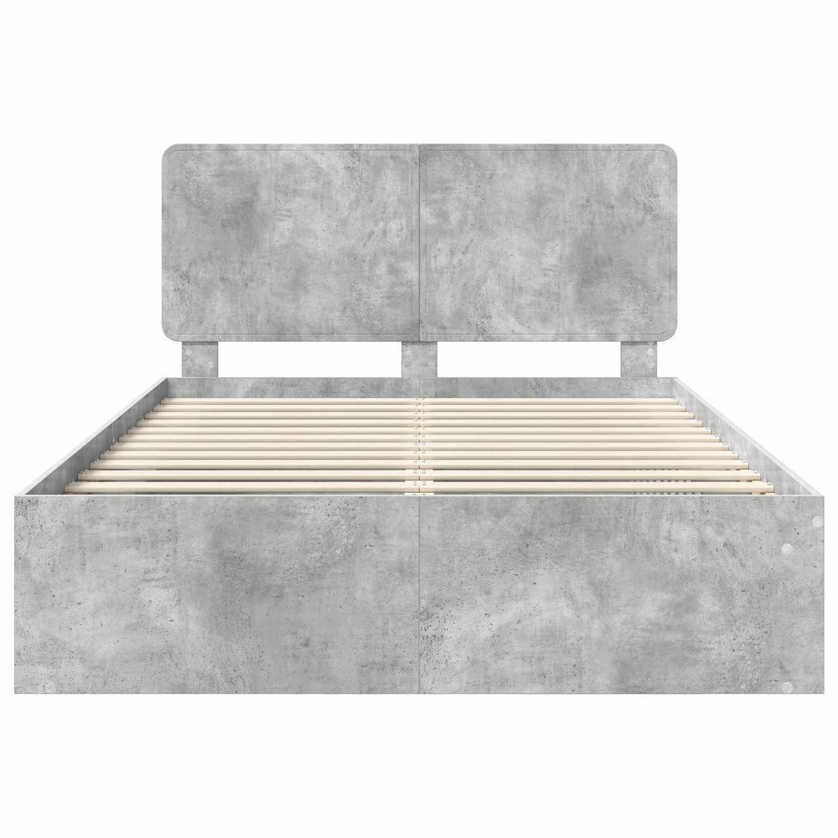 Krevetna konstrukcija Beton 140 x 200 cm Čvrsto borovo drvo