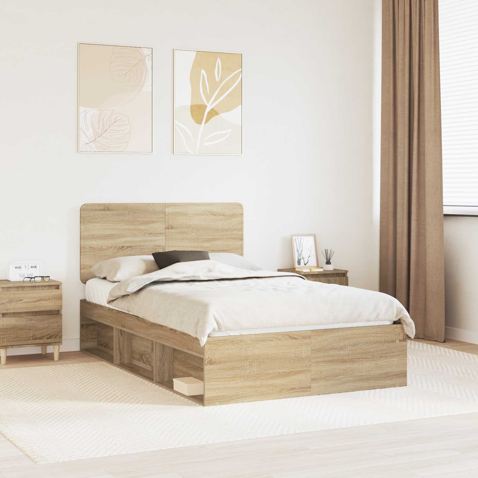 Krevetna konstrukcija Sonoma 120 x 200 cm Čvrsto borovo drvo