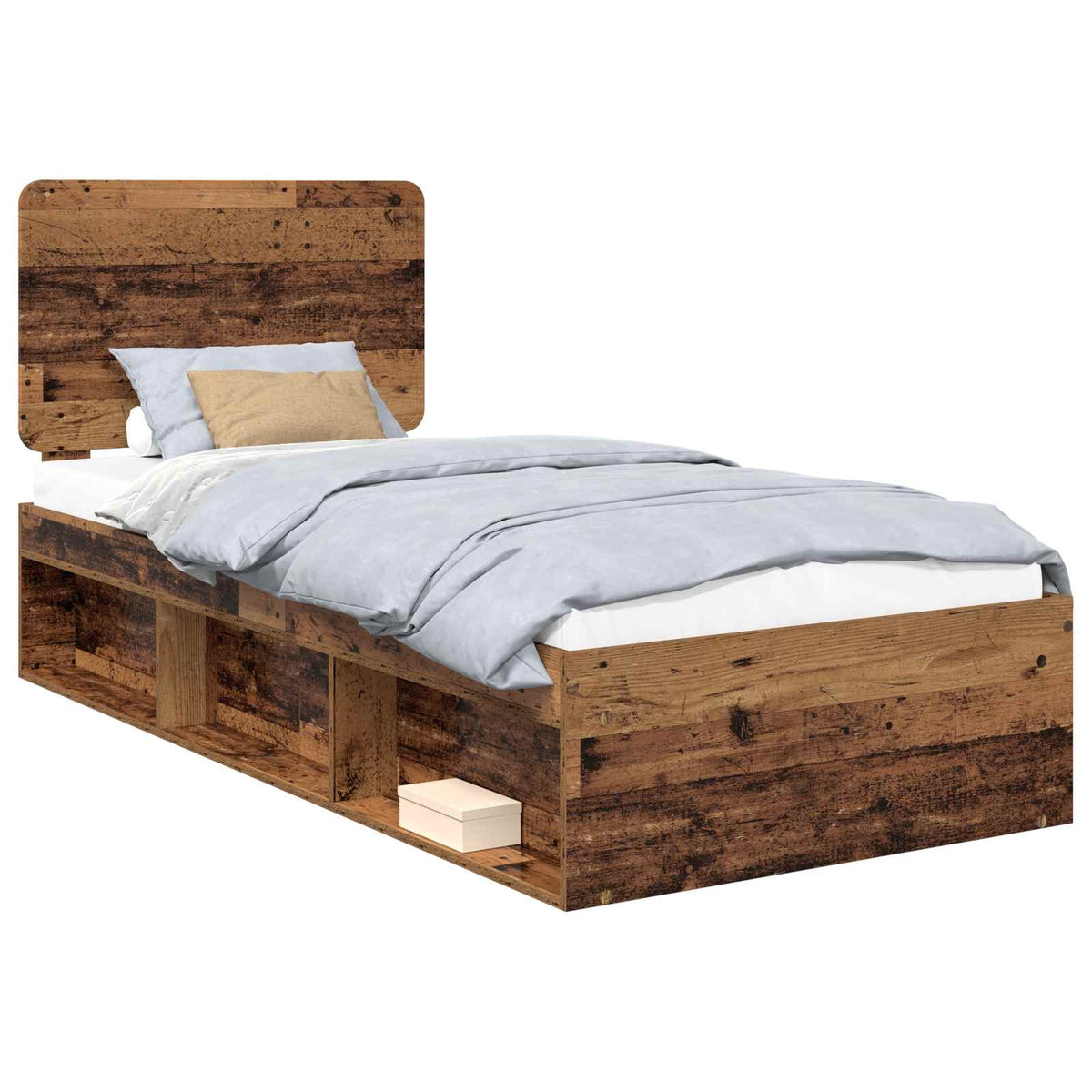 Krevetna konstrukcija Staro drvo 75 x 190 cm Čvrsto borovo drvo