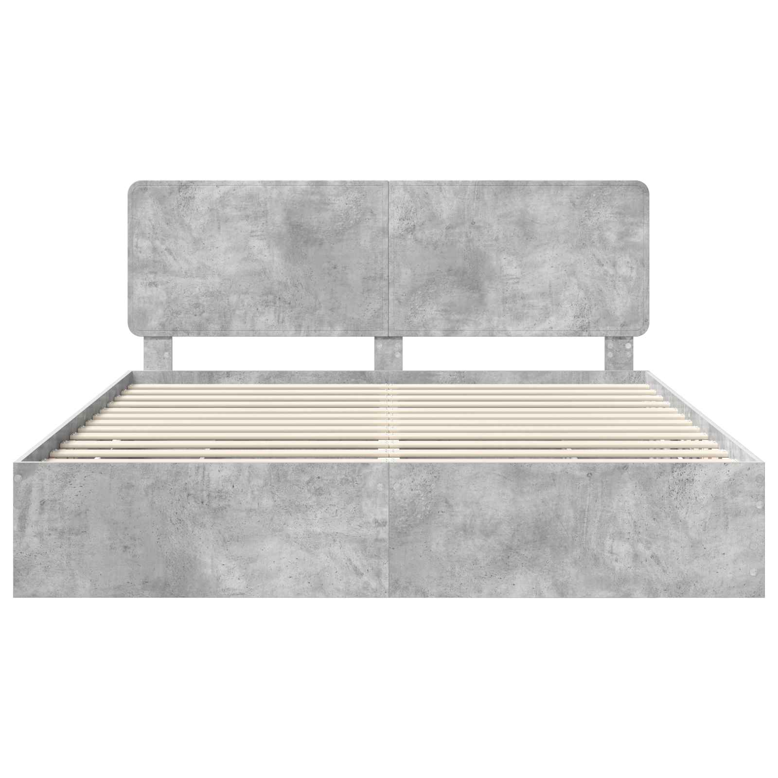 Krevetna konstrukcija s ladicama Betonski sivi 200 x 200 cm
