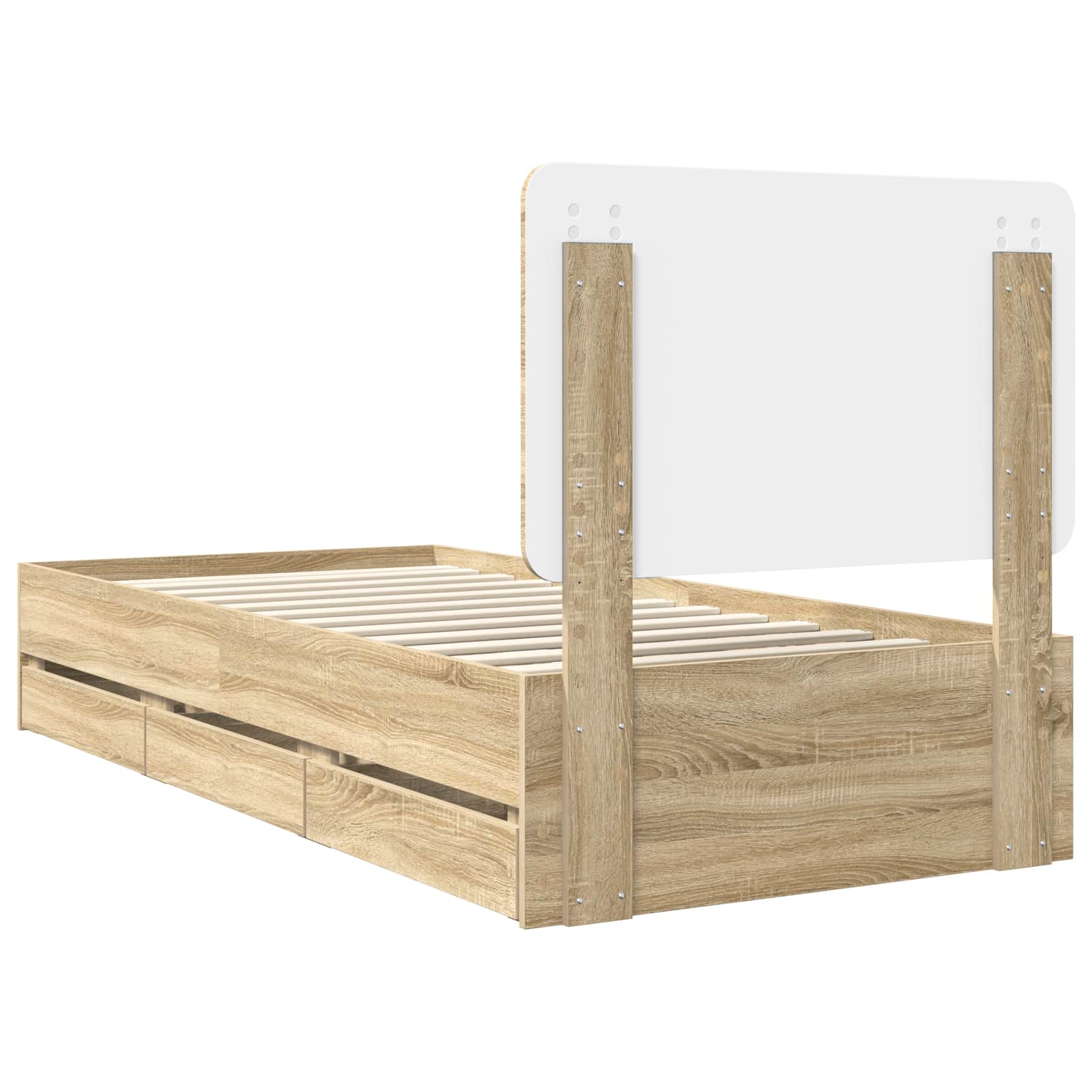 Krevetna konstrukcija Sonoma hrast 75 x 190 cm Inženjersko Drvo