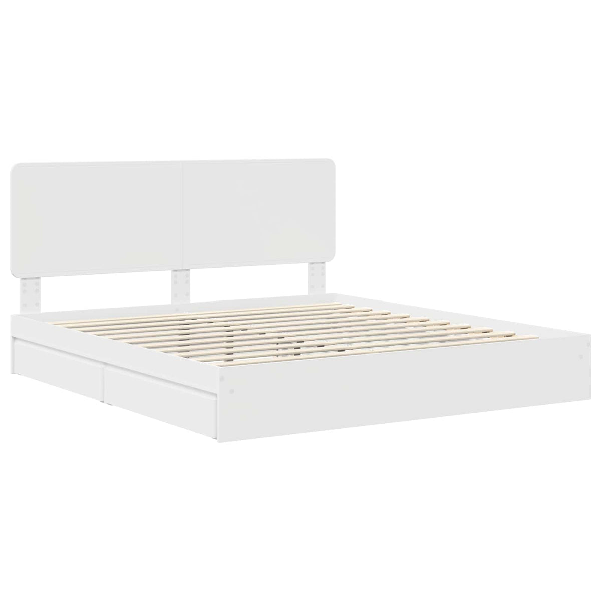 Krevet s od storage Bijelo 180 x 200 cm Konstruirano drvo