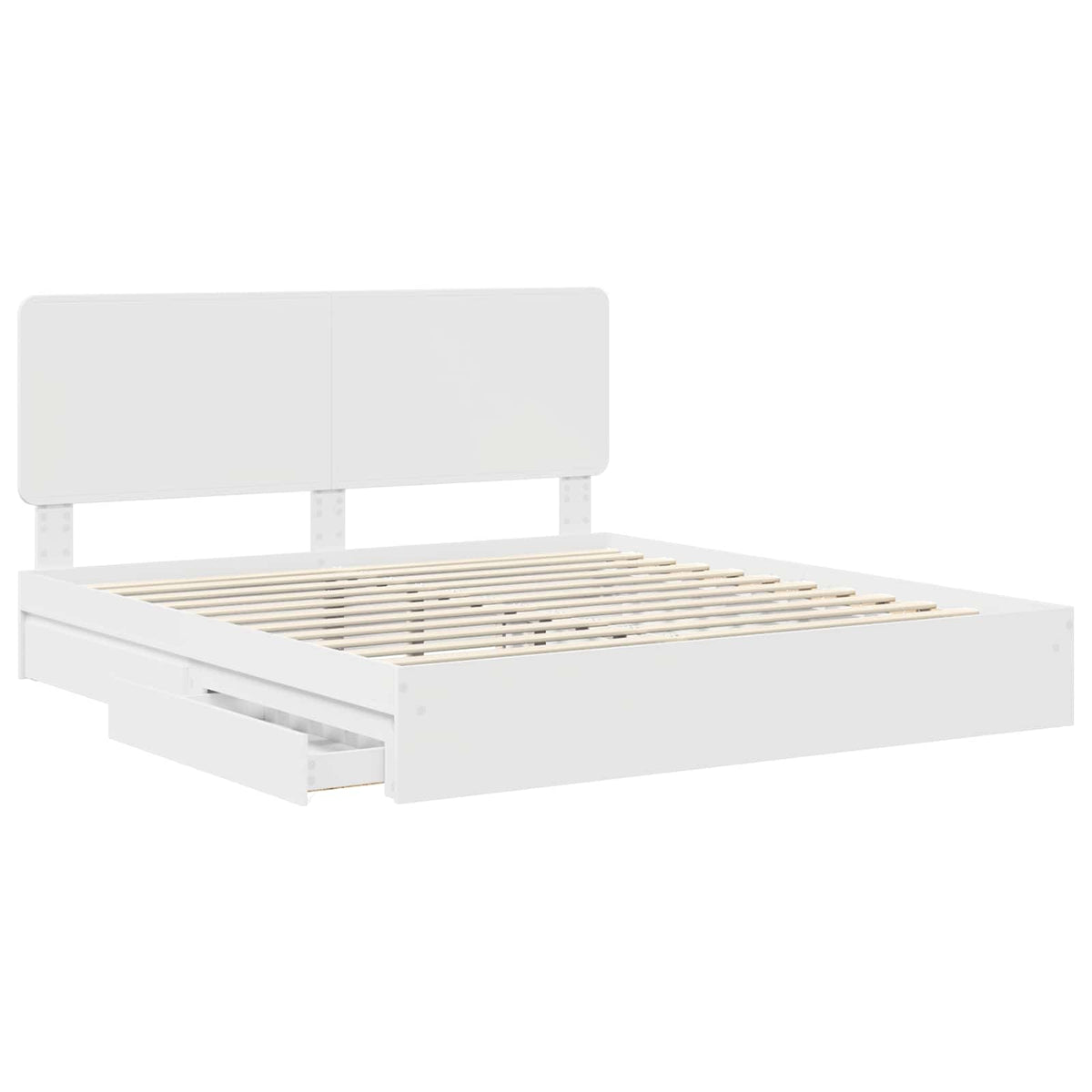Krevet s od storage Bijelo 180 x 200 cm Konstruirano drvo