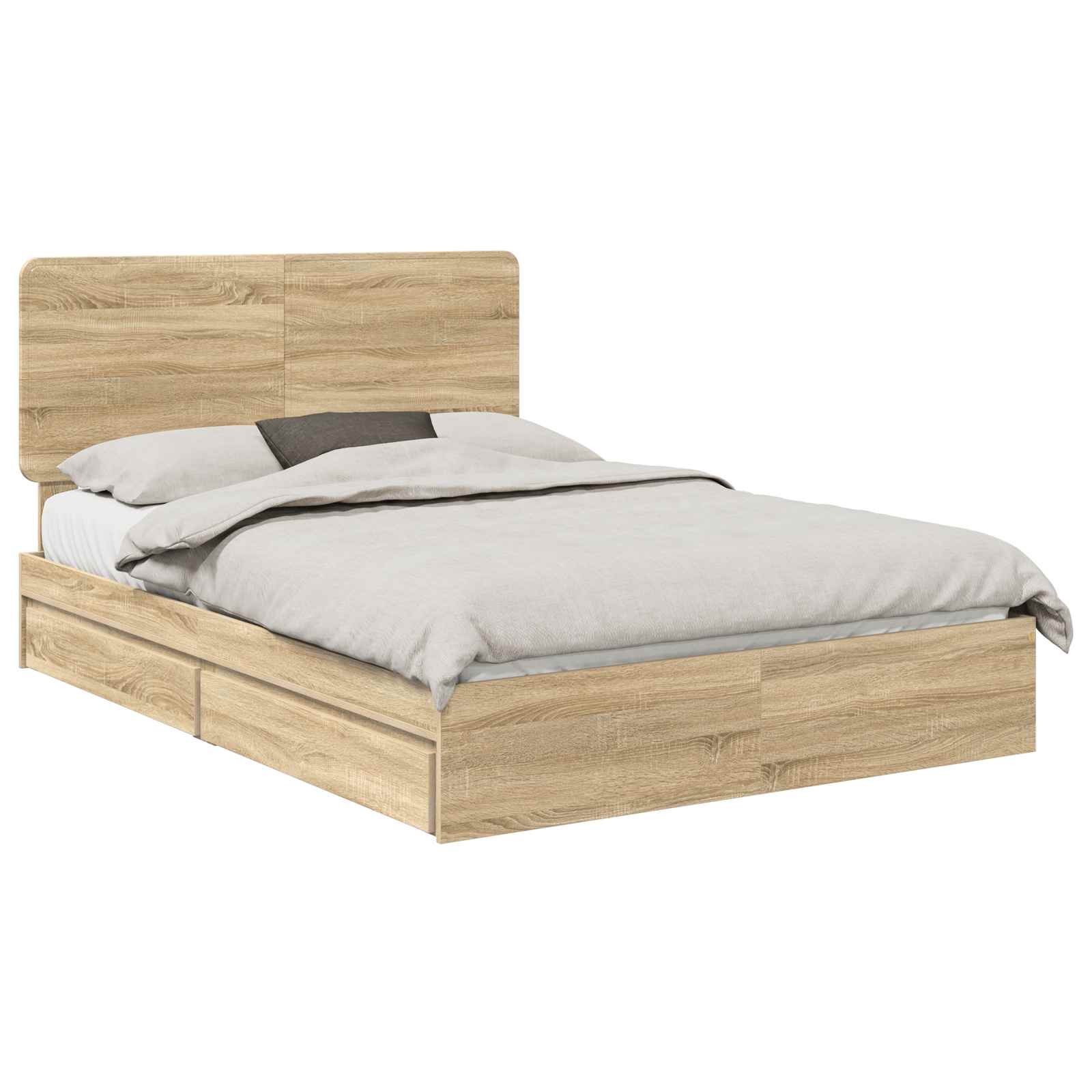 Krevet s od storage Sonoma hrast 150 x 200 cm Konstruirano drvo