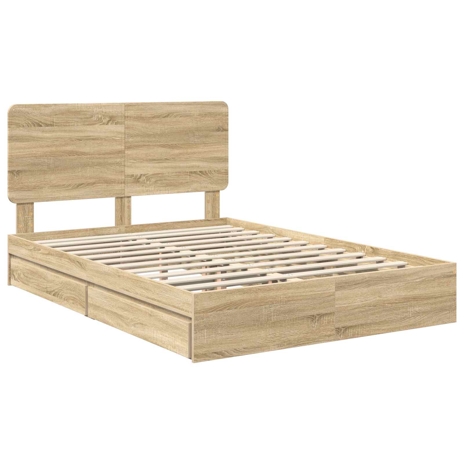 Krevet s od storage Sonoma hrast 150 x 200 cm Konstruirano drvo