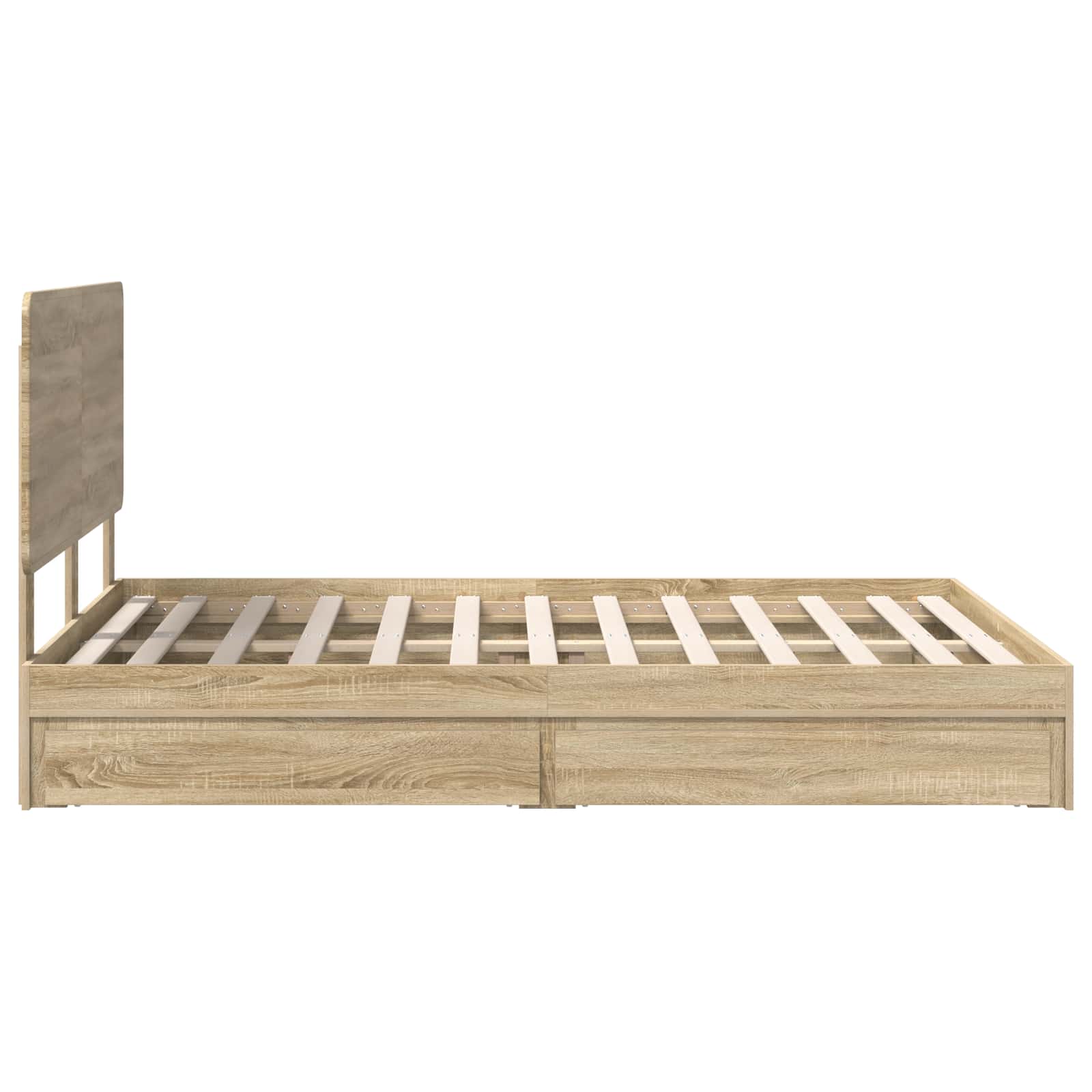 Krevet s od storage Sonoma hrast 150 x 200 cm Konstruirano drvo