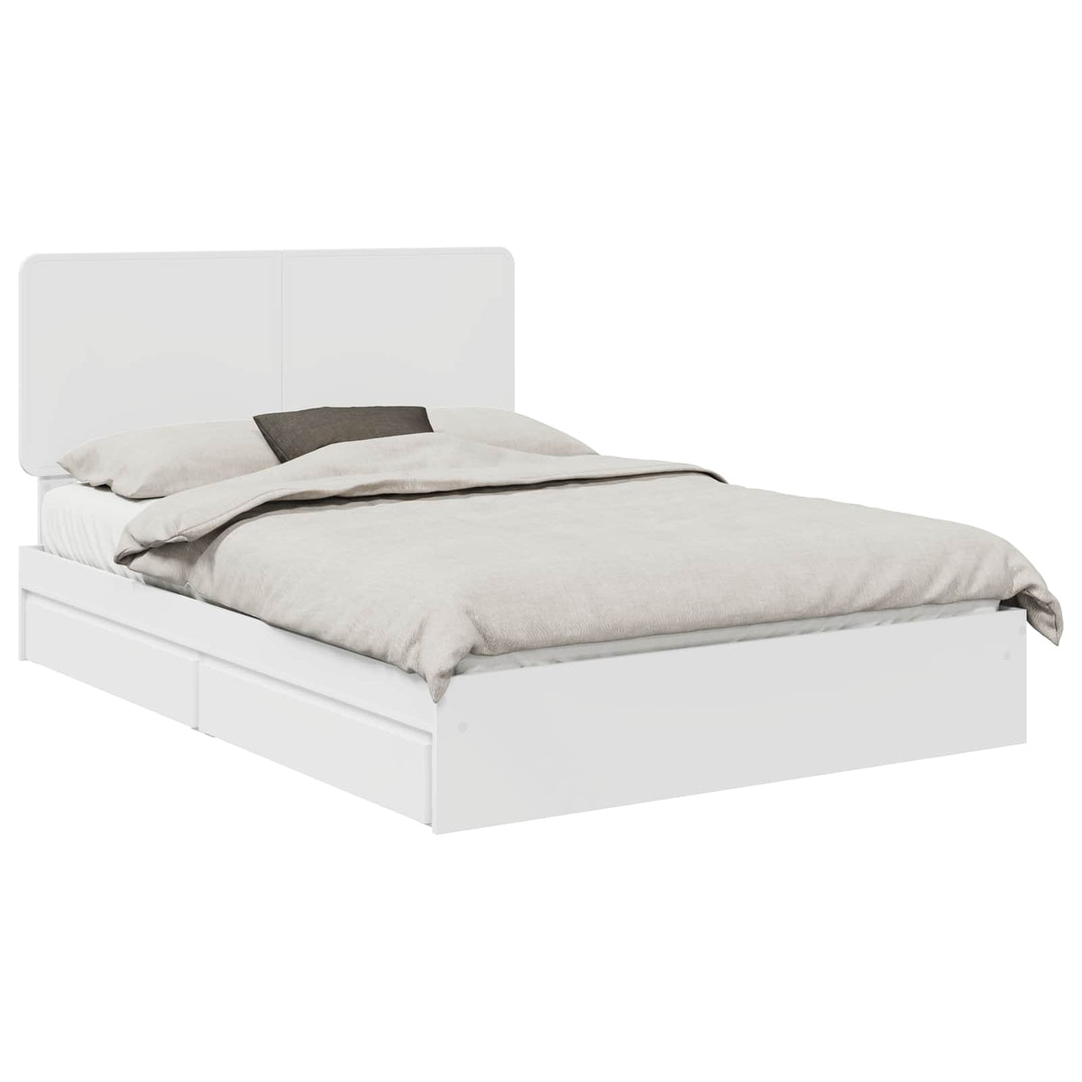 Krevet s od storage Bijelo 140 x 190 cm Konstruirano drvo