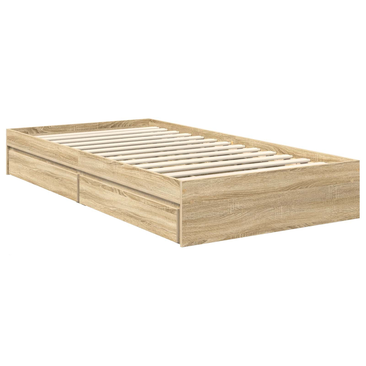 Krevet s od storage Sonoma hrast 100 x 200 cm Konstruirano drvo