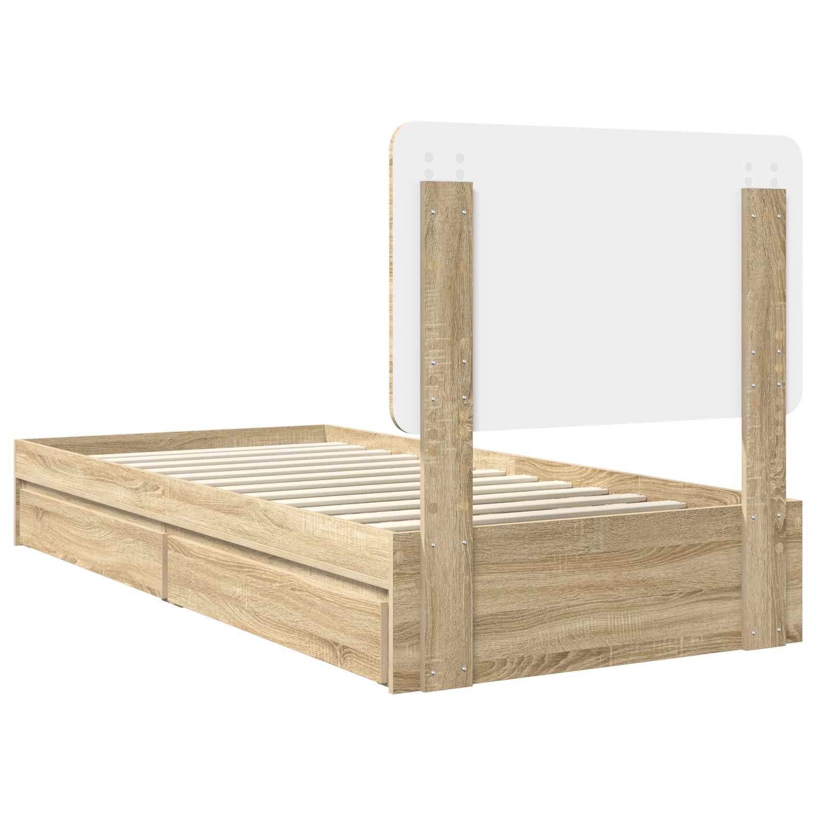 Krevet s od storage Sonoma hrast 90 x 200 cm Konstruirano drvo