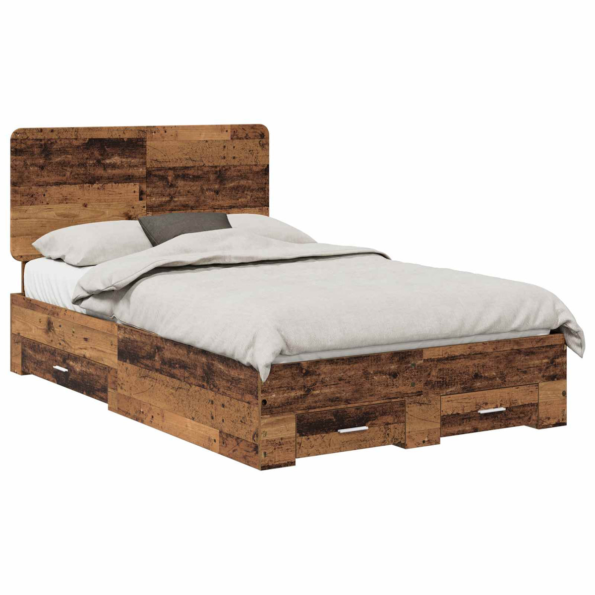 Krevetna konstrukcija Staro drvo 120 x 190 cm Konstruirano drvo Smeđa 193 x 123 x 100 cm