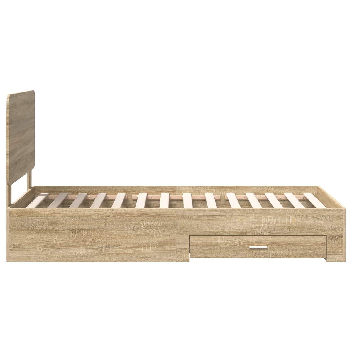Krevetna konstrukcija s ladicama Sonoma hrast 90 x 200 cm Smeđa 203 x 93 x 100 cm