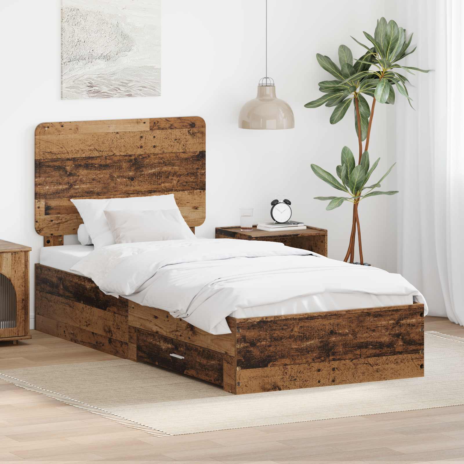 Krevetna konstrukcija Staro drvo 90 x 200 cm Konstruirano drvo