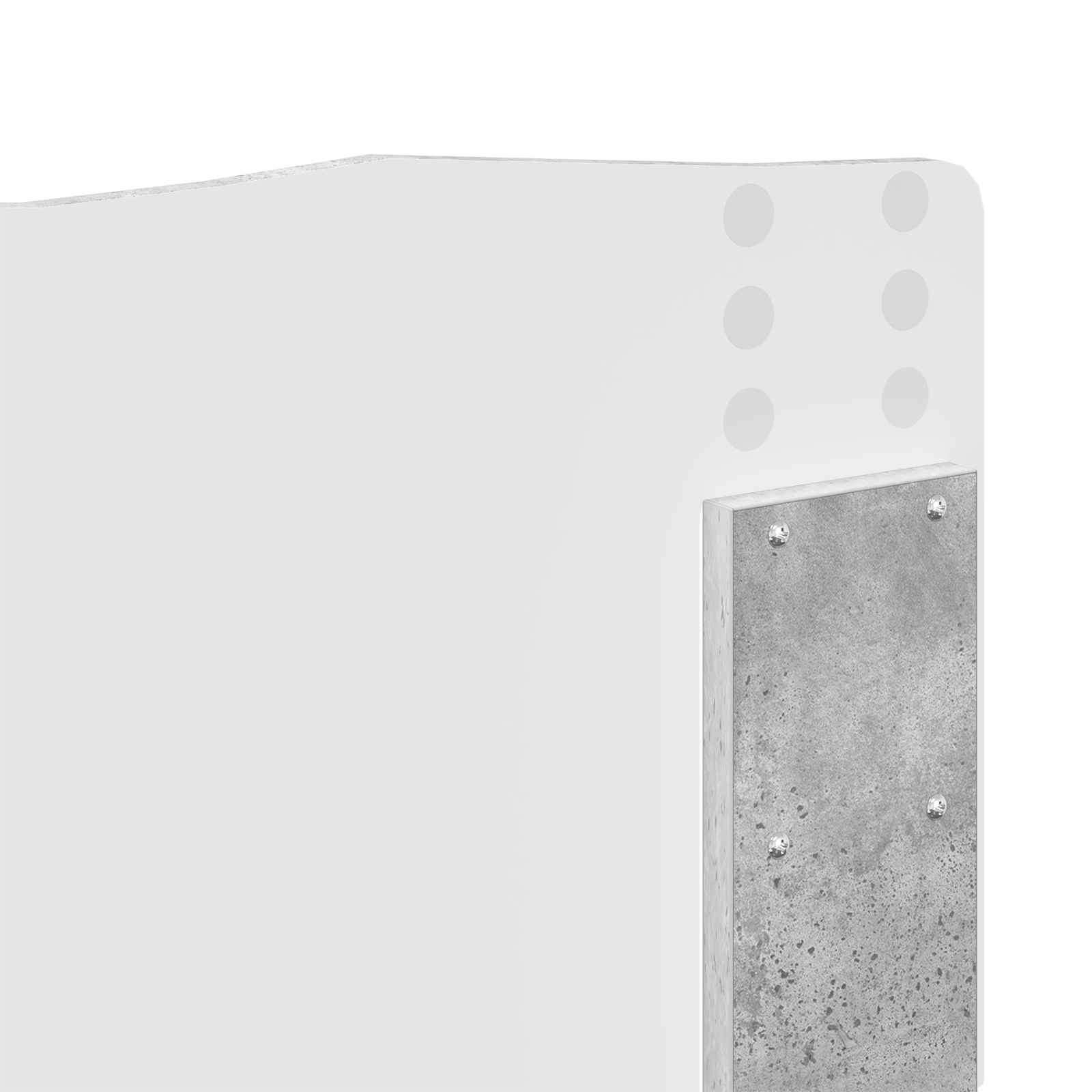 Krevetna konstrukcija Beton 180 x 200 cm Čvrsto borovo drvo