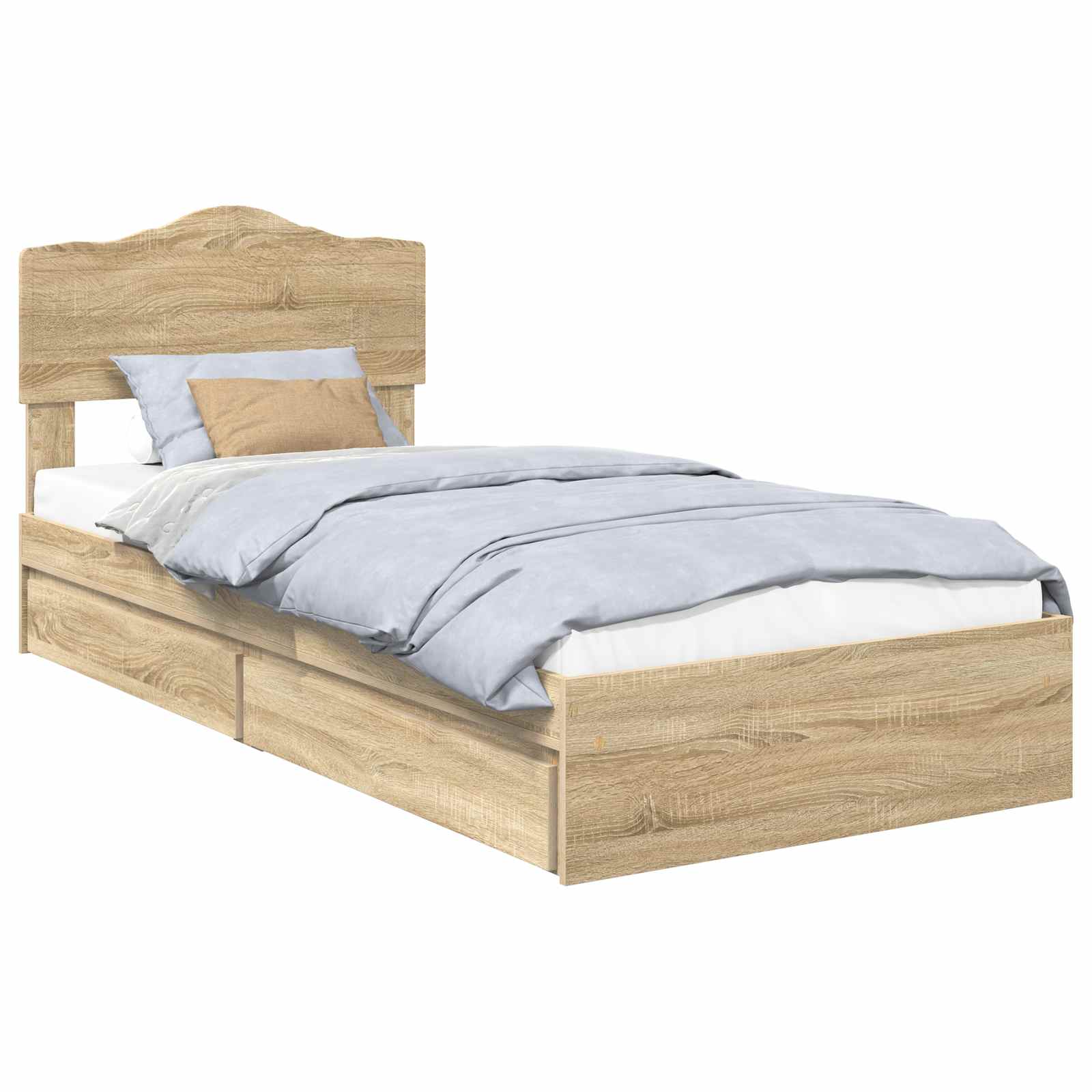 Krevet s od storage Sonoma hrast 90 x 200 cm Konstruirano drvo