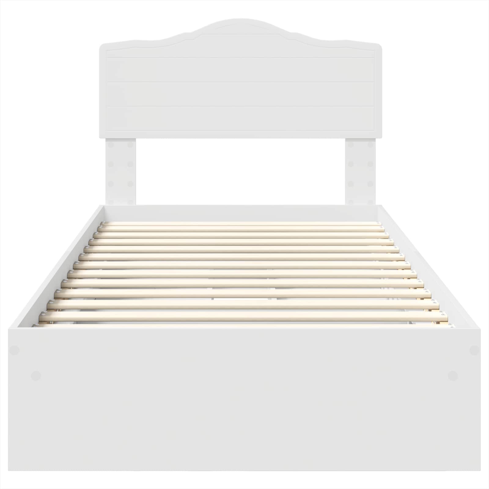 Krevet s od storage Bijelo 70 x 190 cm Konstruirano drvo