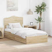 Krevet s od storage Sonoma hrast 70 x 190 cm Konstruirano drvo