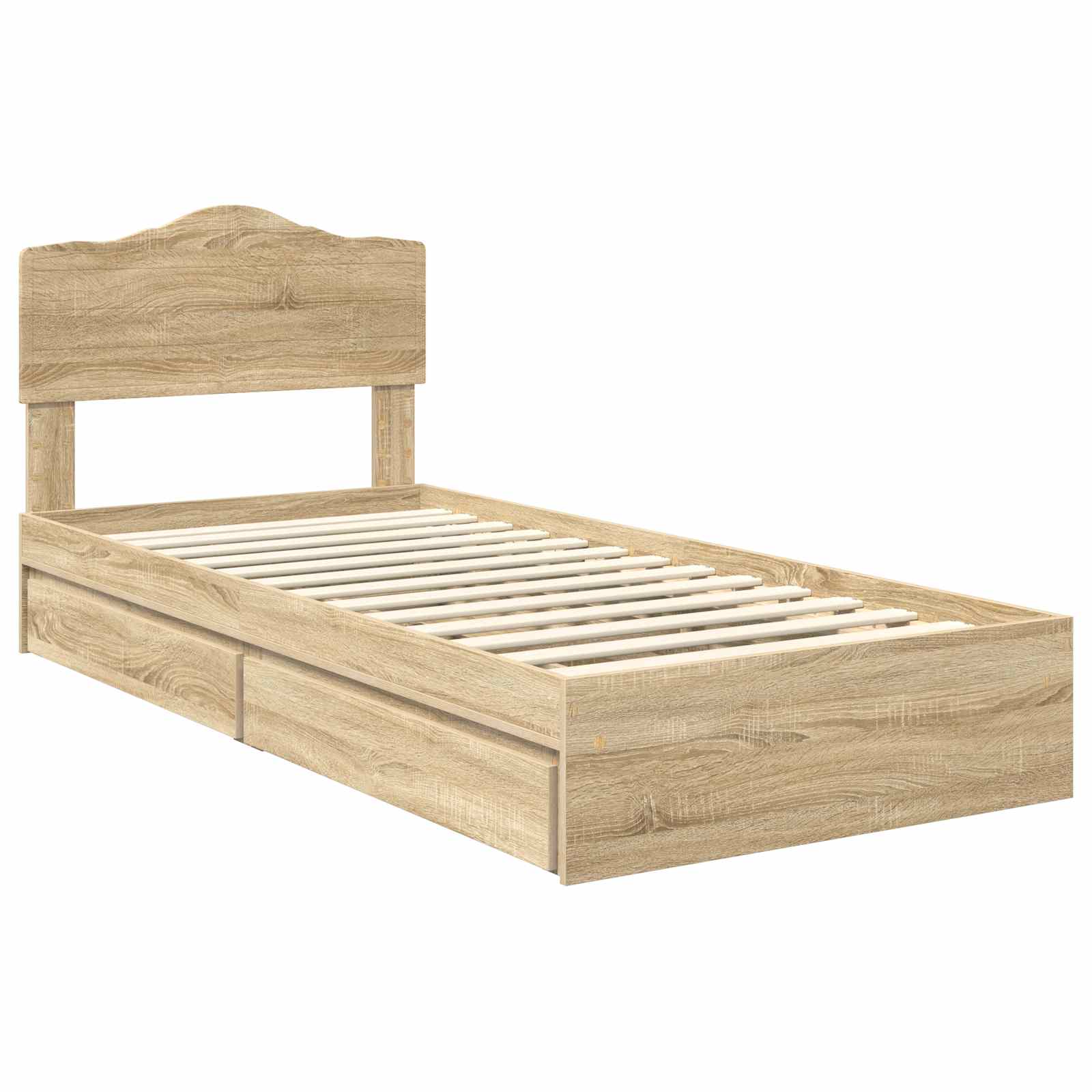 Krevet s od storage Sonoma hrast 70 x 190 cm Konstruirano drvo