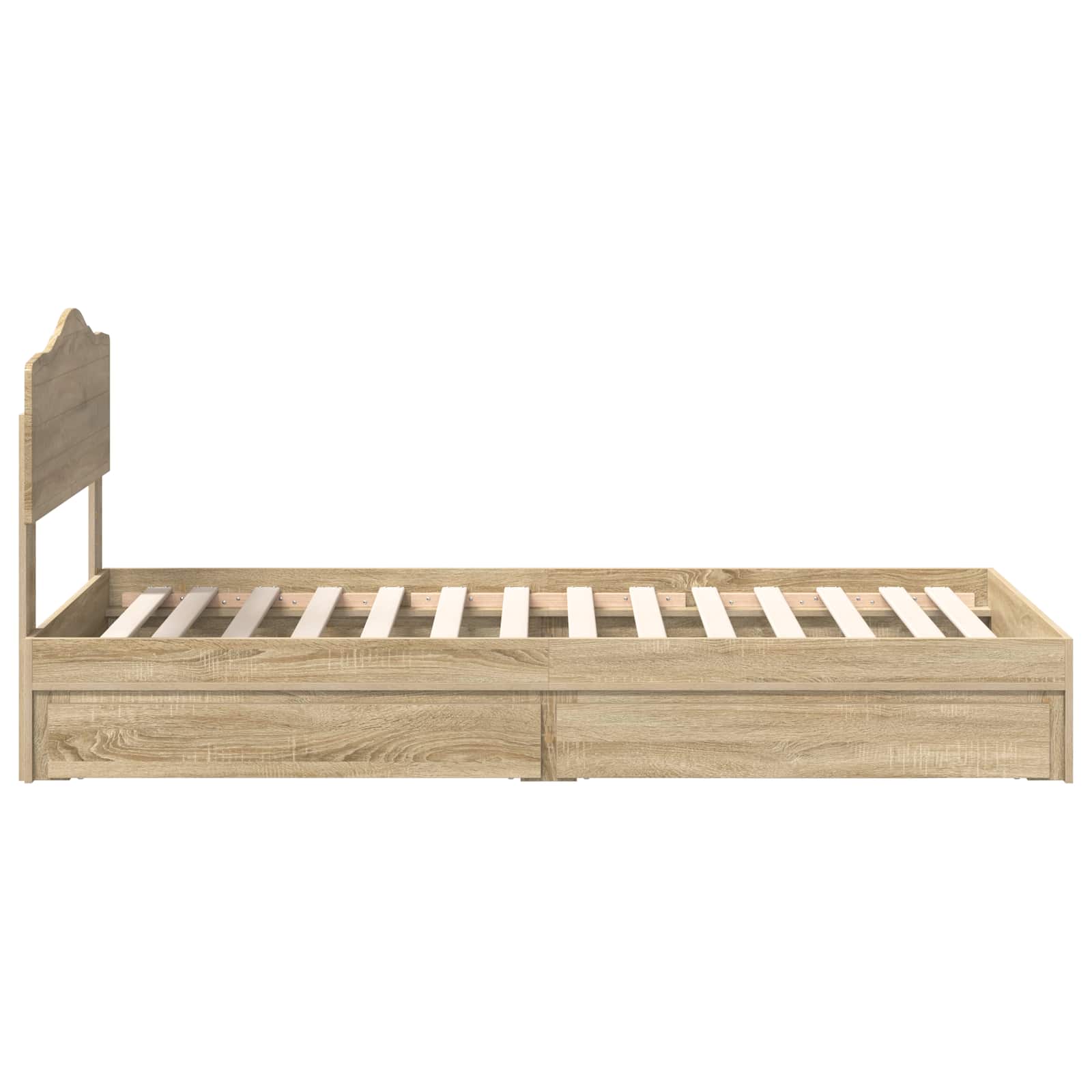 Krevet s od storage Sonoma hrast 70 x 190 cm Konstruirano drvo