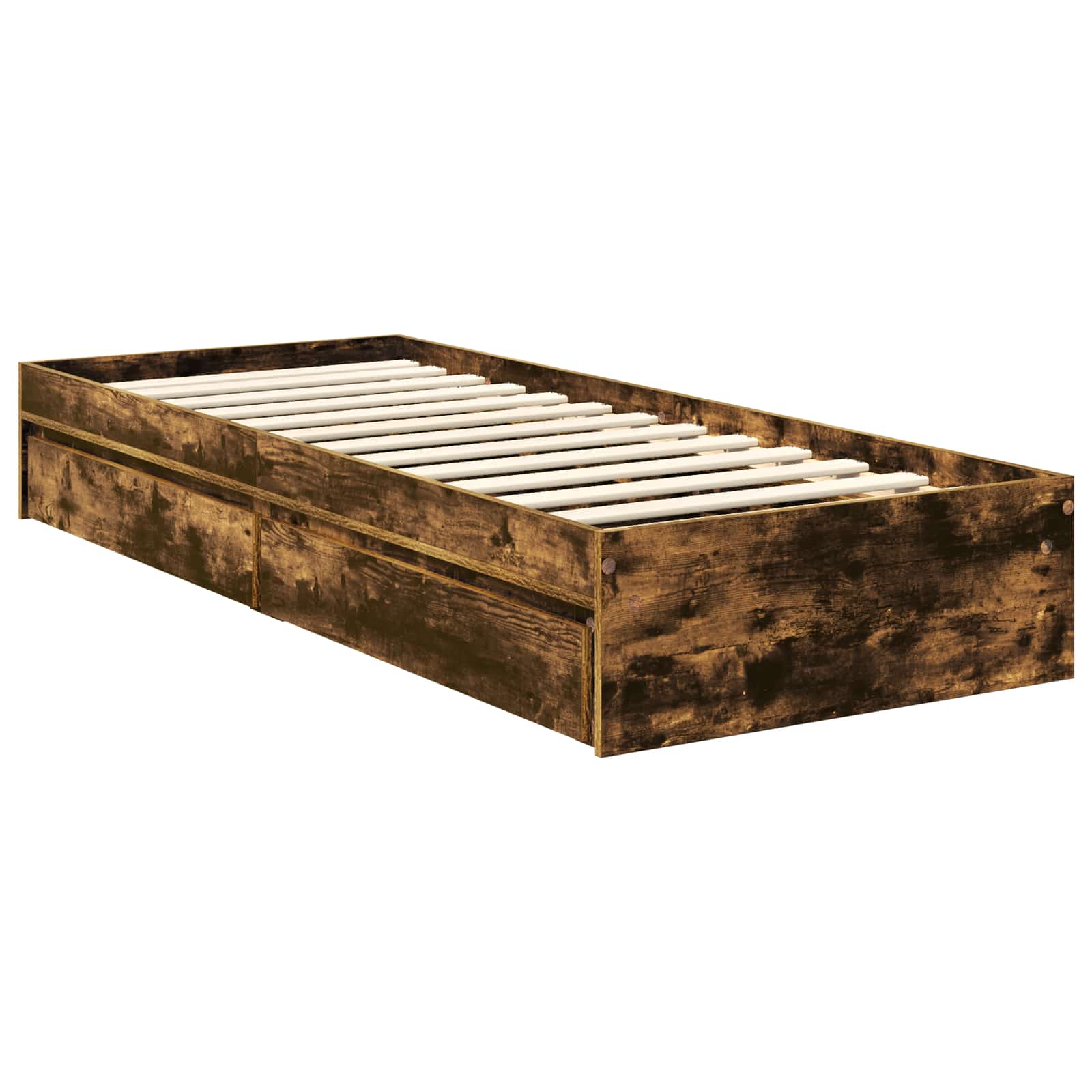Krevet s od storage s uzglavljem Dimljeni hrast 70 x 190 cm