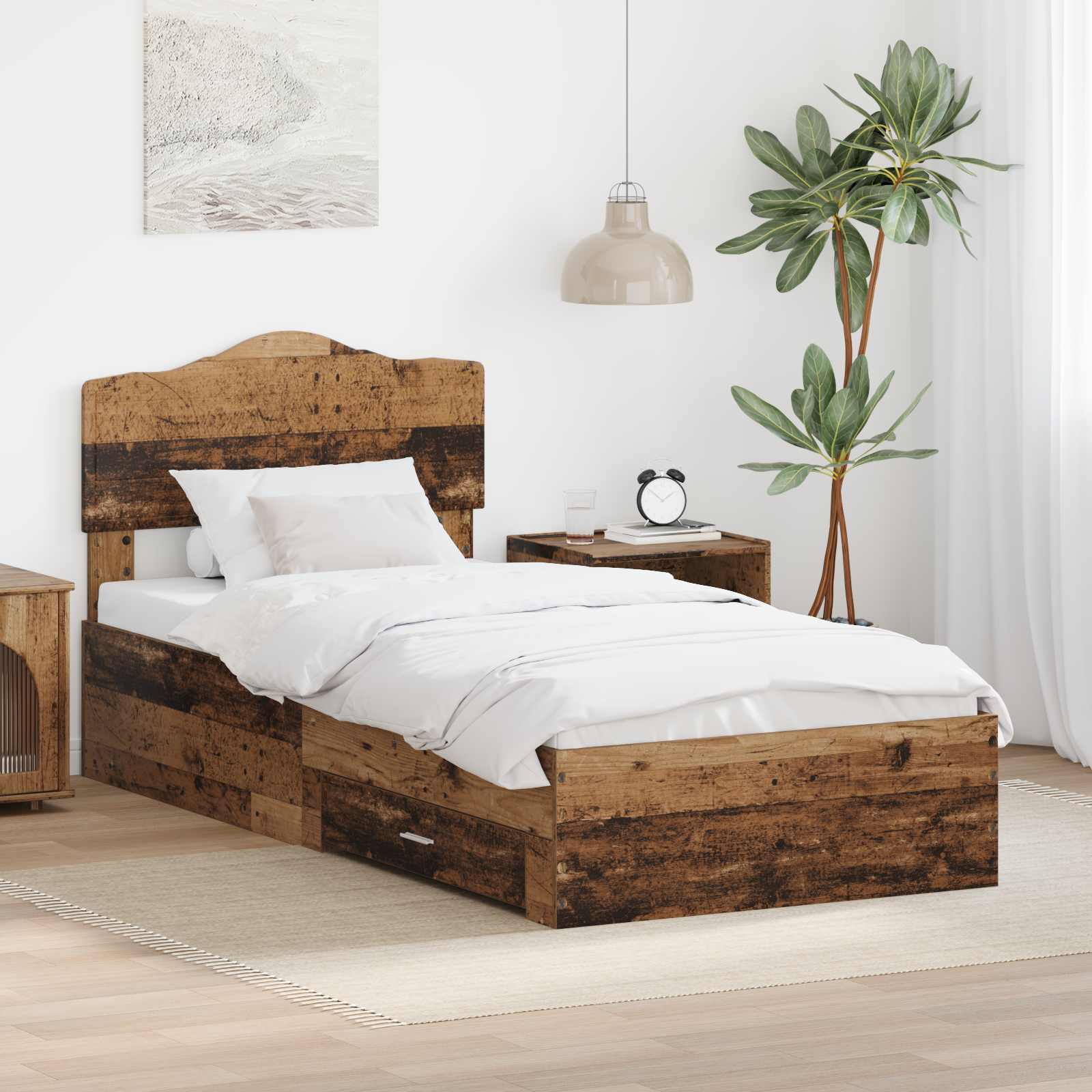 Krevetna konstrukcija Staro drvo 90 x 200 cm Konstruirano drvo