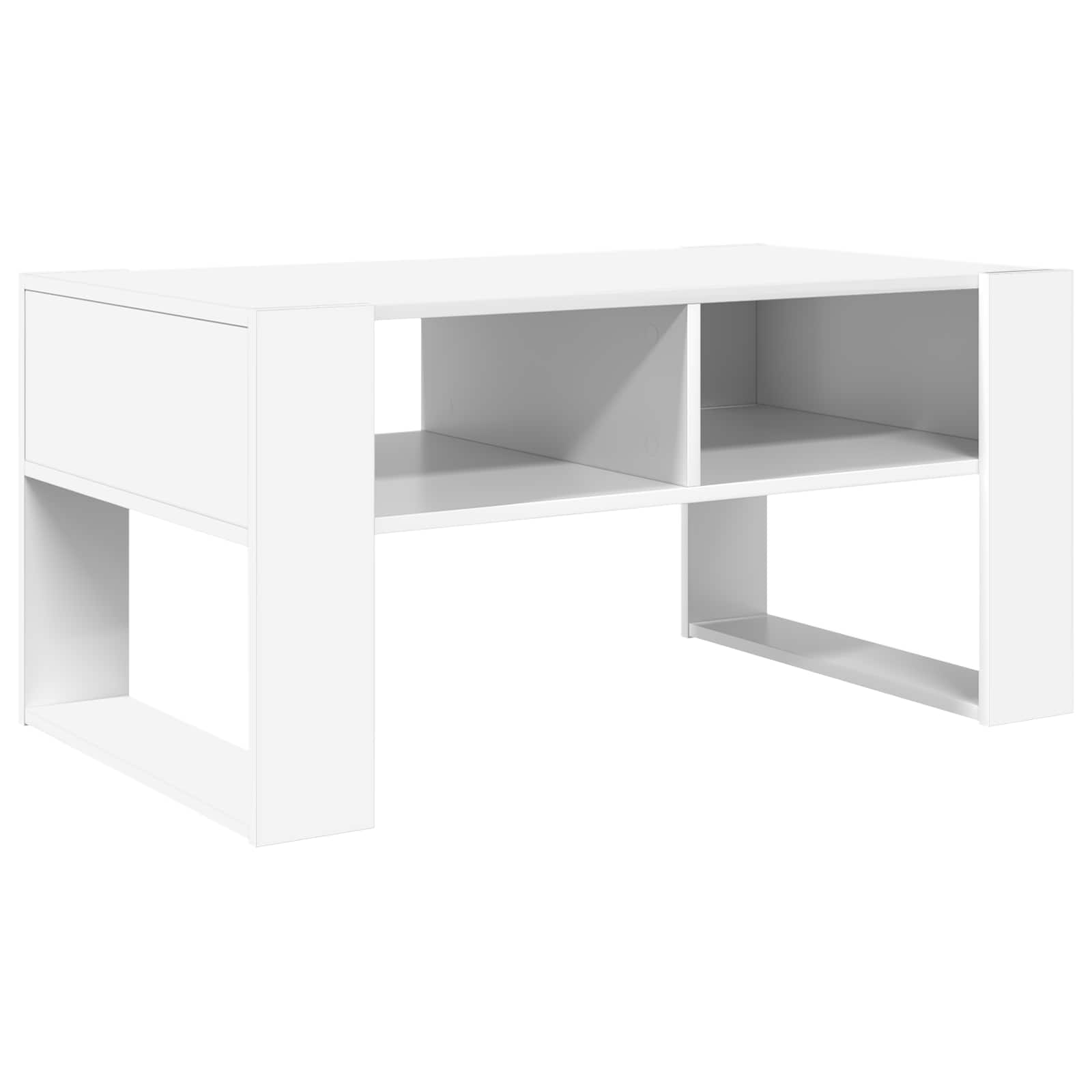 Kava Stol s pohranom Bijelo 92 x 53 x 45 cm Konstruirano drvo