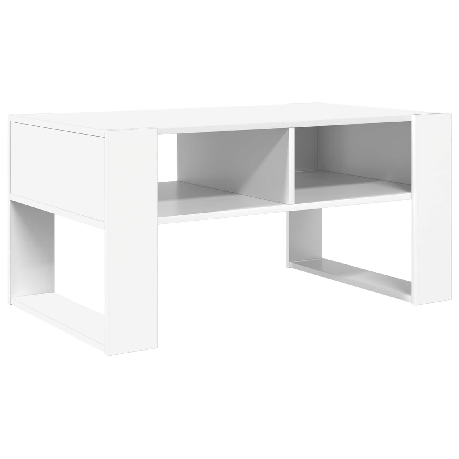 Kava Stol s pohranom Bijelo 92 x 53 x 45 cm Konstruirano drvo