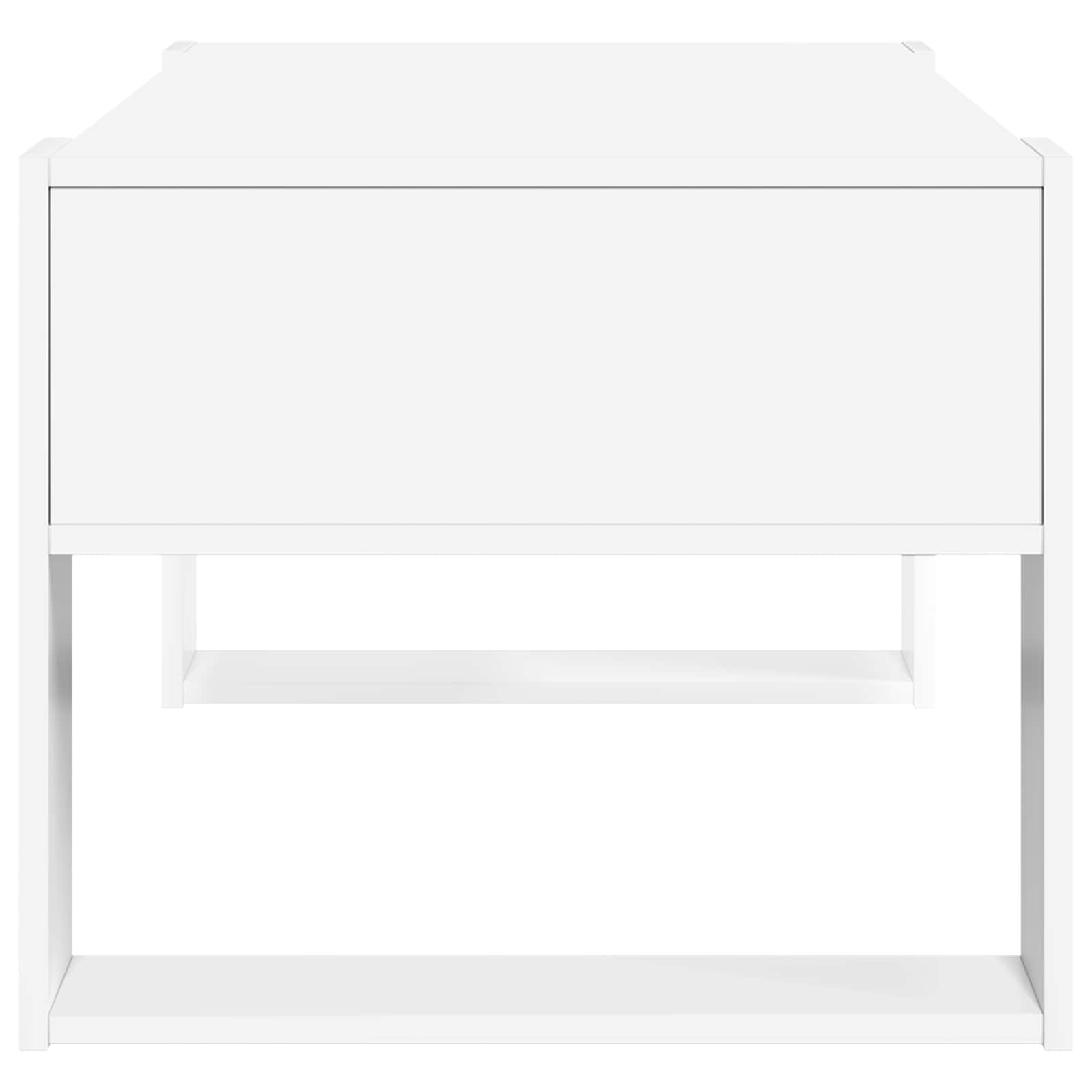 Kava Stol s pohranom Bijelo 92 x 53 x 45 cm Konstruirano drvo