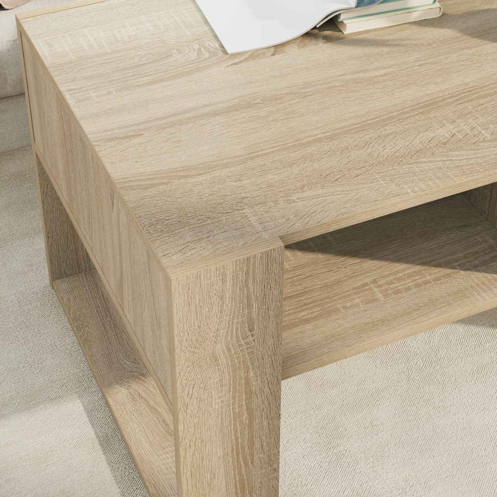 Kava Stol Sonoma hrast 92 x 53 x 45 cm Konstruirano drvo