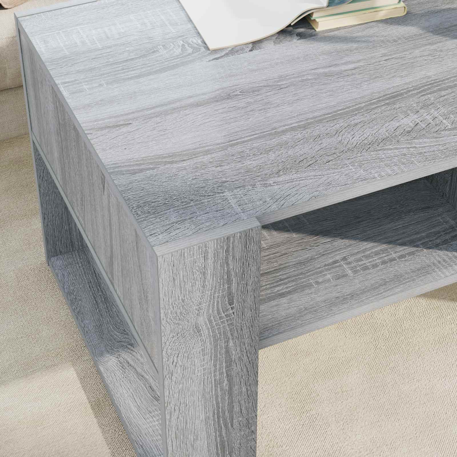 Kava Stol Siva Sonoma 92 x 53 x 45 cm Konstruirano drvo