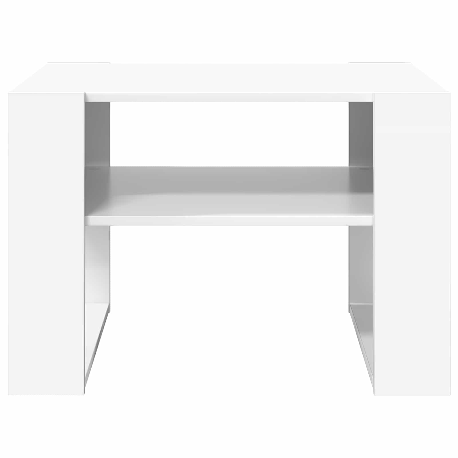Kava Stol s pohranom Bijelo 66 x 53 x 45 cm Konstruirano drvo