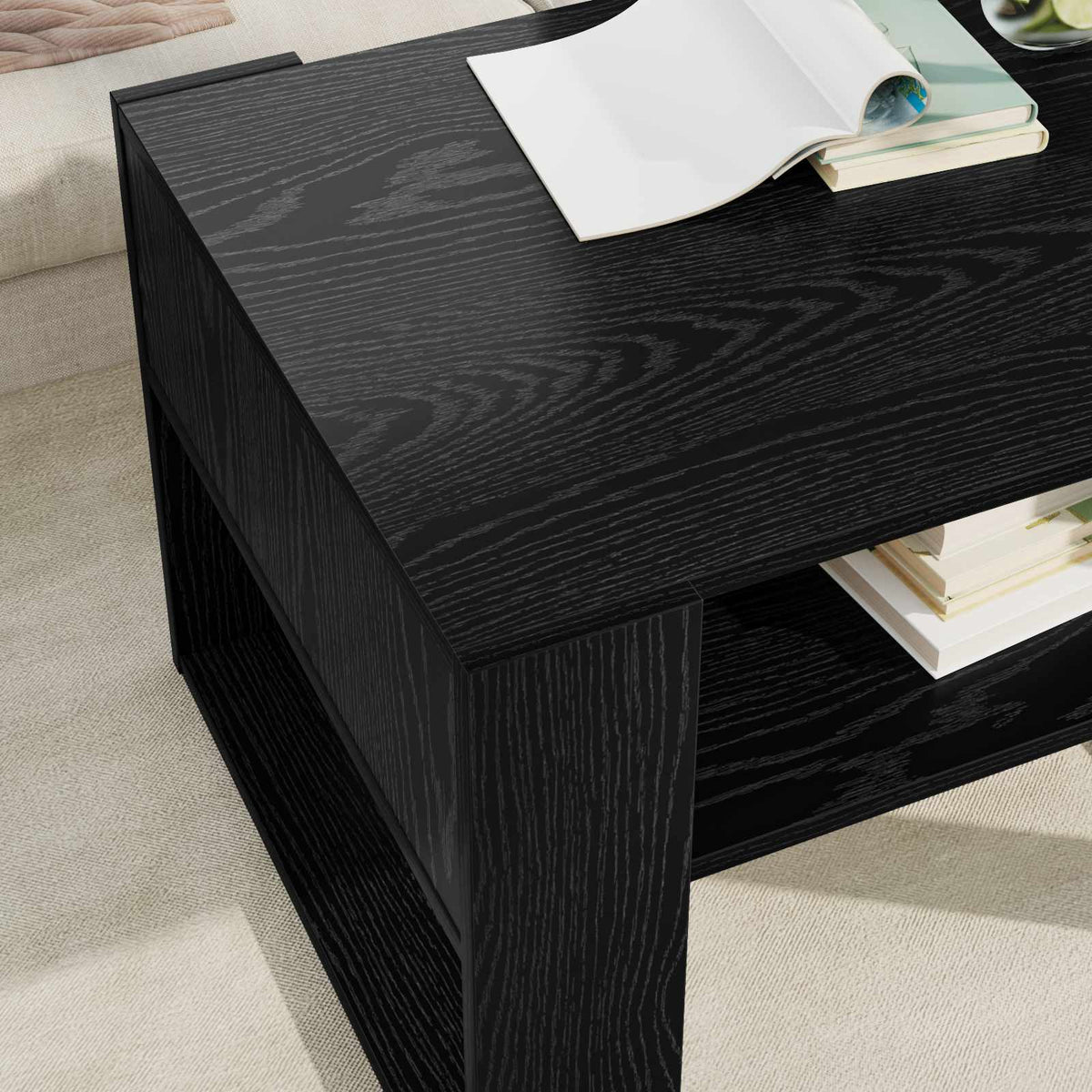 Kava Stol Crni hrast 66 x 53 x 45 cm Konstruirano drvo