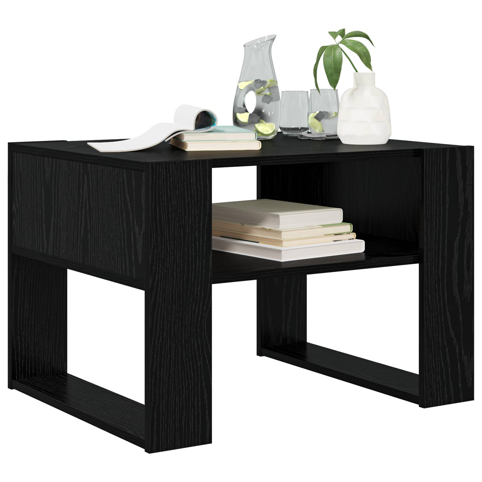 Kava Stol Crni hrast 66 x 53 x 45 cm Konstruirano drvo