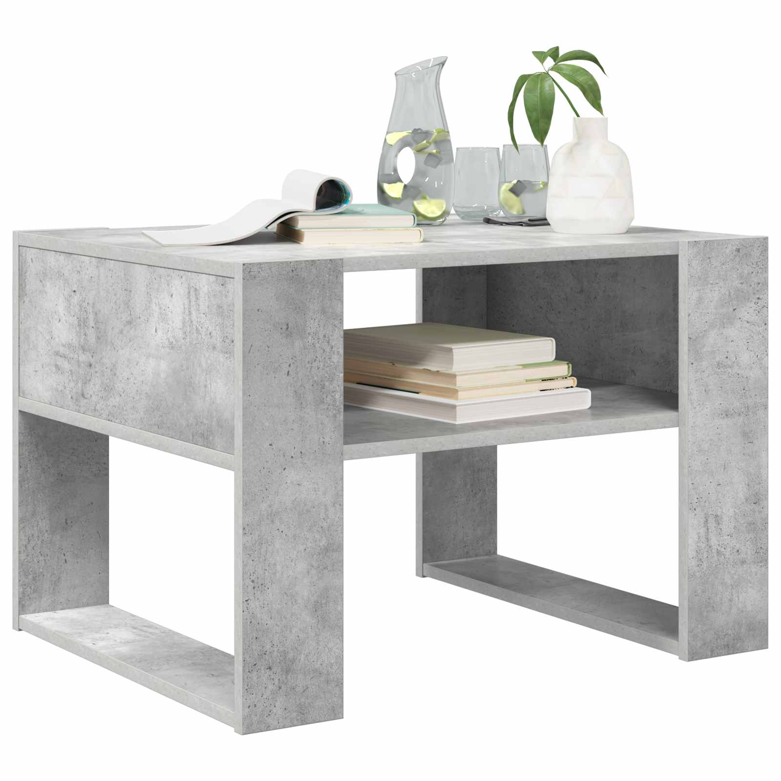 Kava Stol Betonski sivi 66 x 53 x 45 cm Konstruirano drvo