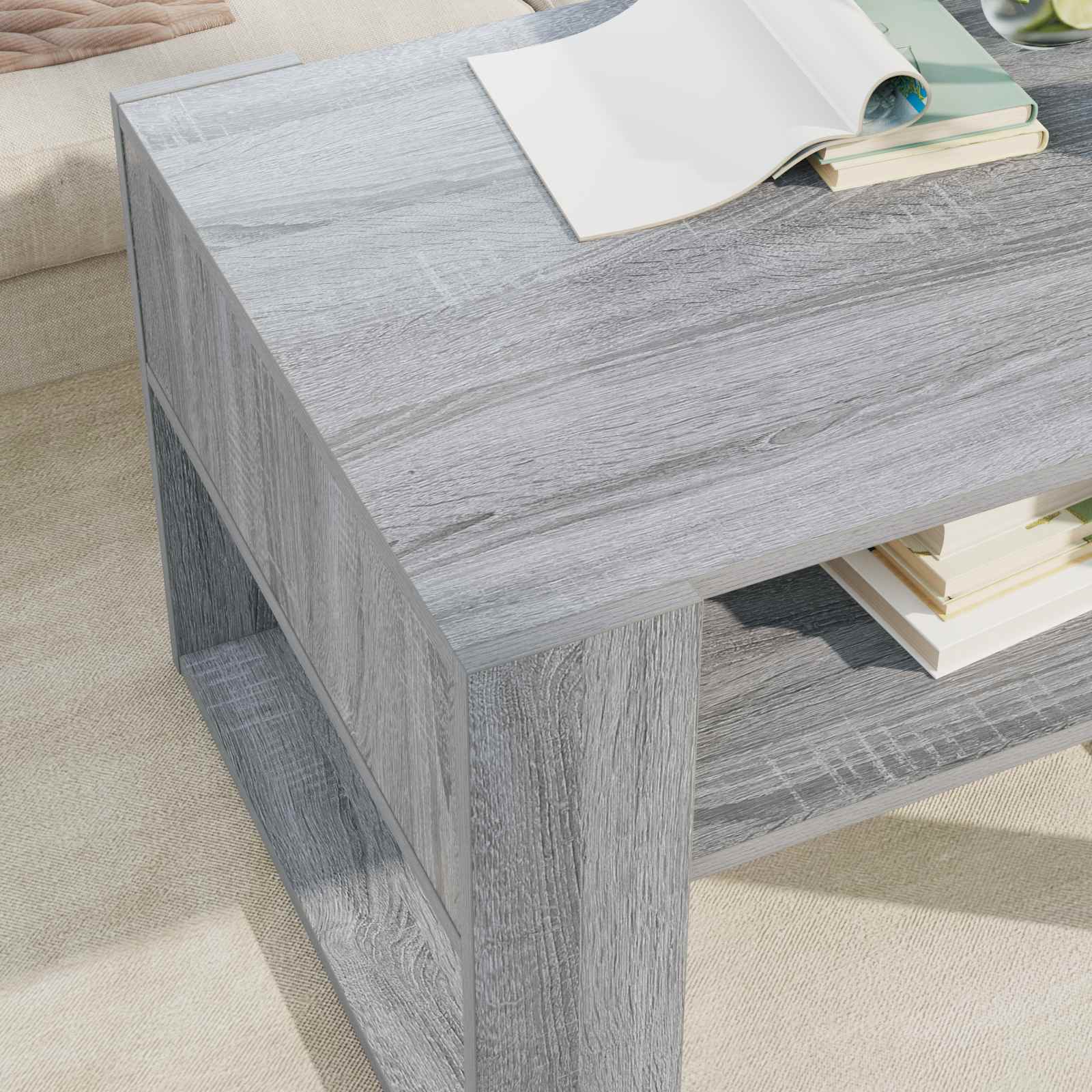 Kava Stol Siva Sonoma 66 x 53 x 45 cm Konstruirano drvo