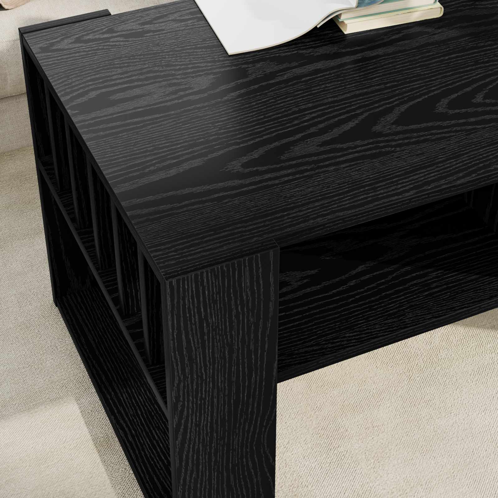 Kava Stol Crni hrast 92 x 49,5 x 45 cm Konstruirano drvo