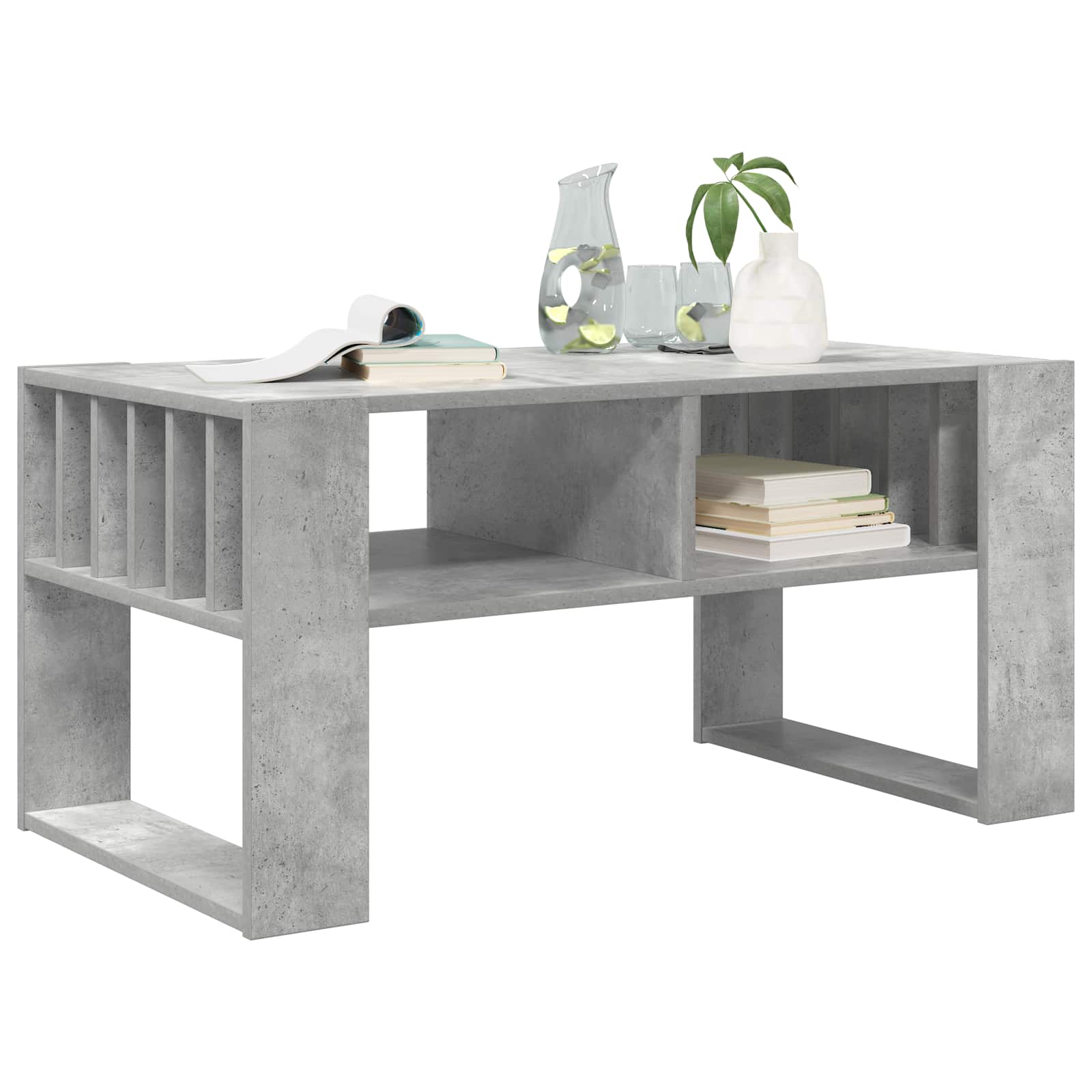 Kava Stol Betonski sivi 92 x 49,5 x 45 cm Konstruirano drvo