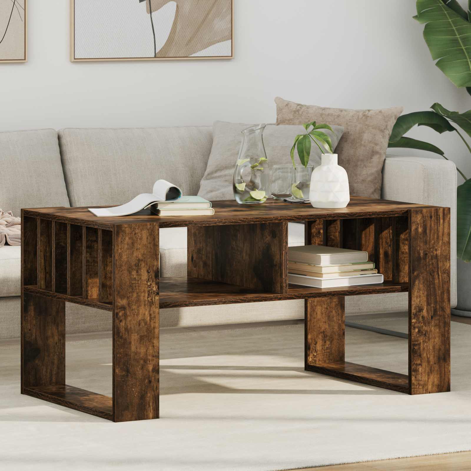 Kava Stol Dimljeni hrast 92 x 49,5 x 45 cm Konstruirano drvo