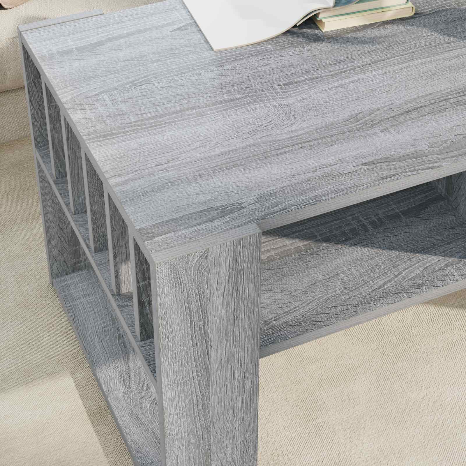 Kava Stol Siva Sonoma 92 x 49,5 x 45 cm Konstruirano drvo
