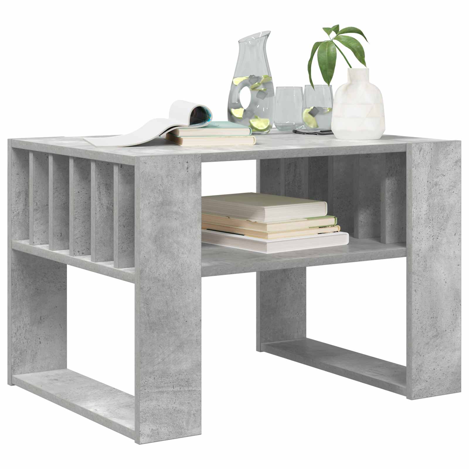 Kava Stol Betonski sivi 66 x 49,5 x 45 cm Konstruirano drvo