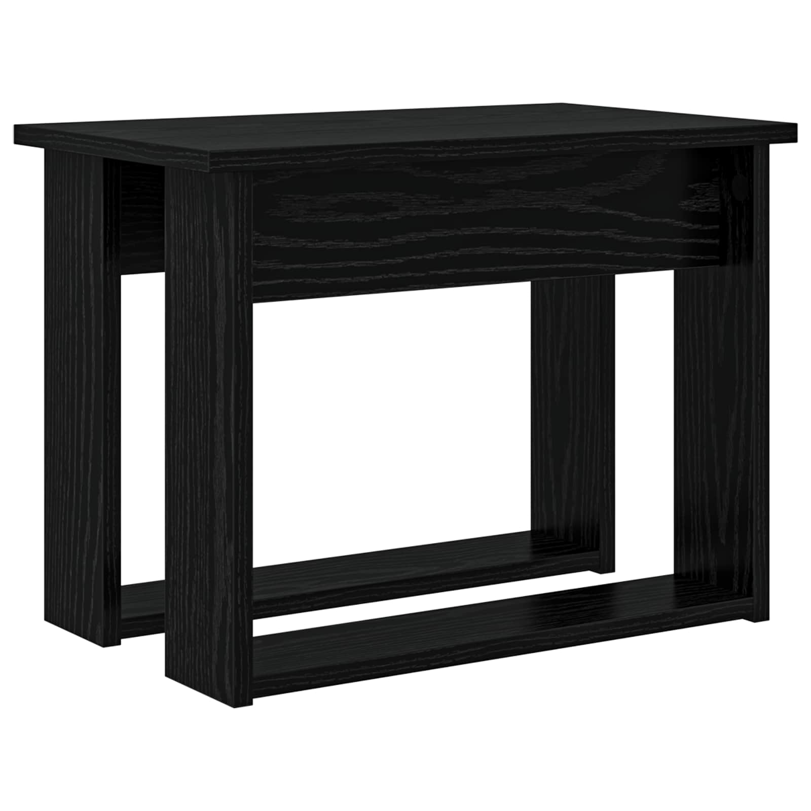 Set stolića za kavu 2 pcs Crni hrast Konstruirano drvo