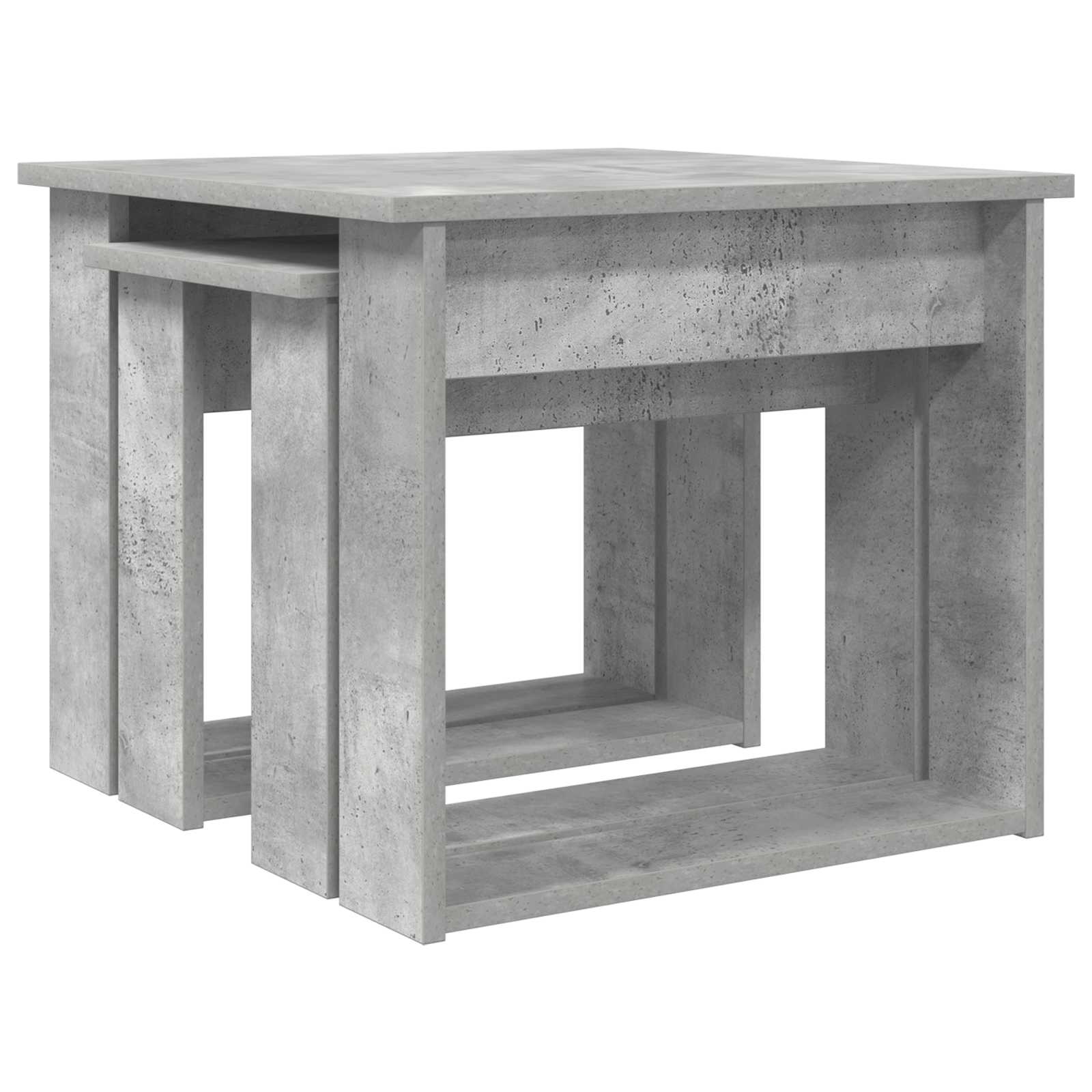 Set stolića za kavu 2 pcs Betonski sivi Konstruirano drvo