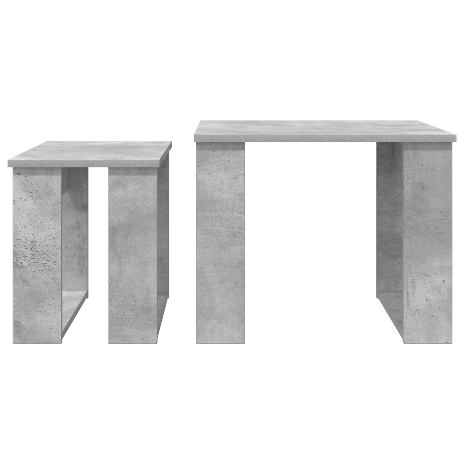 Set stolića za kavu 2 pcs Betonski sivi Konstruirano drvo