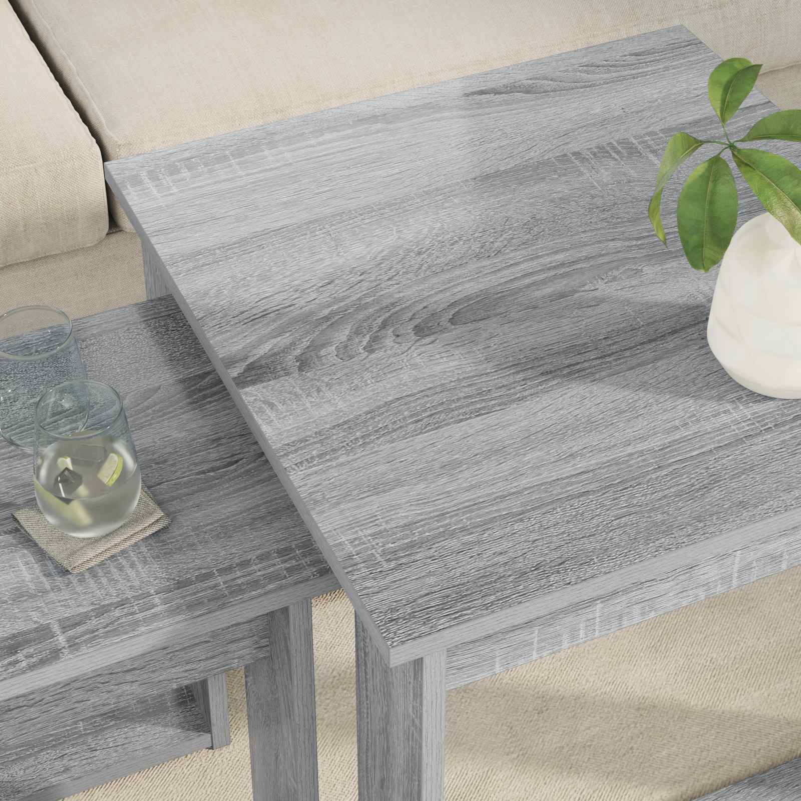 Set stolića za kavu 2 pcs Siva Sonoma Konstruirano drvo