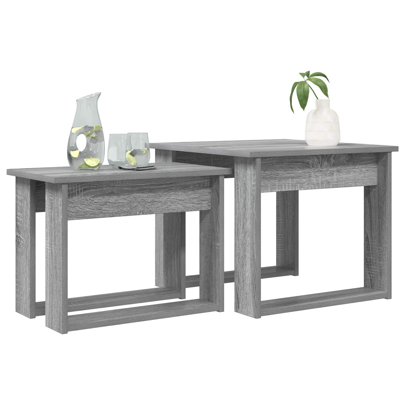 Set stolića za kavu 2 pcs Siva Sonoma Konstruirano drvo