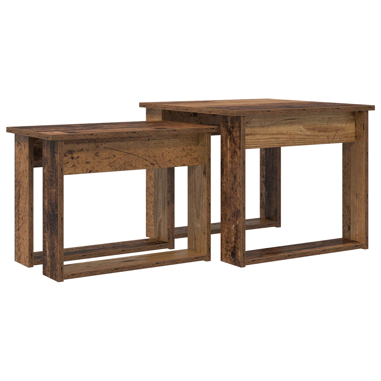 Set stolića za kavu 2 pcs Staro drvo Konstruirano drvo