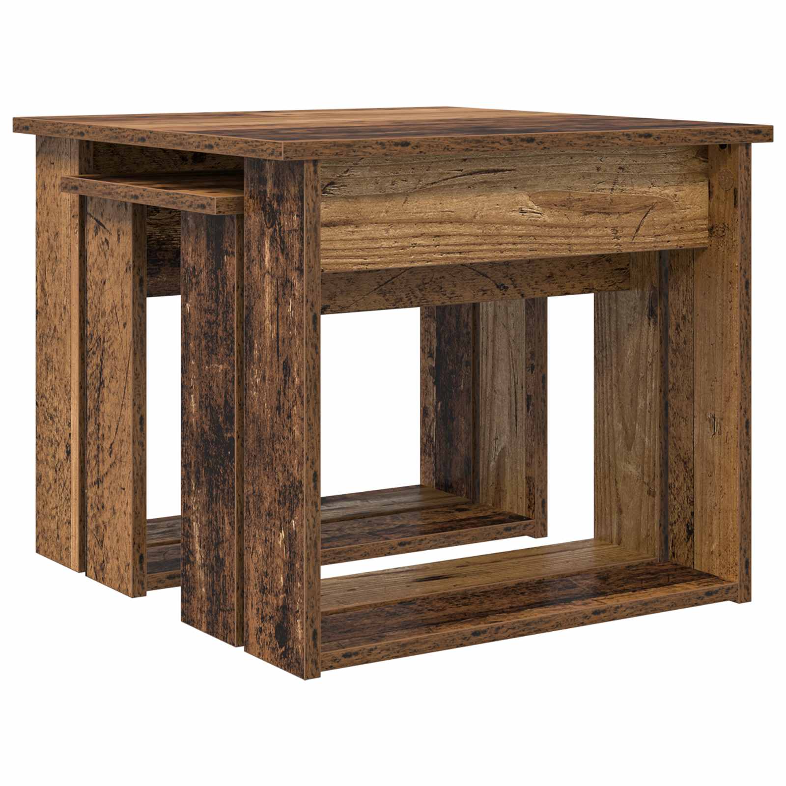 Set stolića za kavu 2 pcs Staro drvo Konstruirano drvo